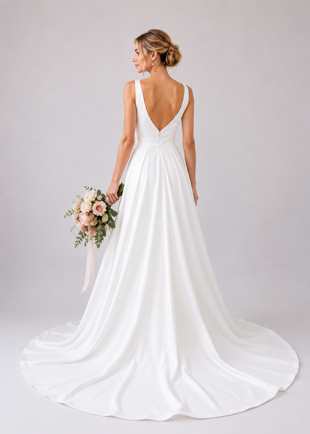 Runway 7 Bridal Wendy VS024 - Available in Vintage White in Crepe
