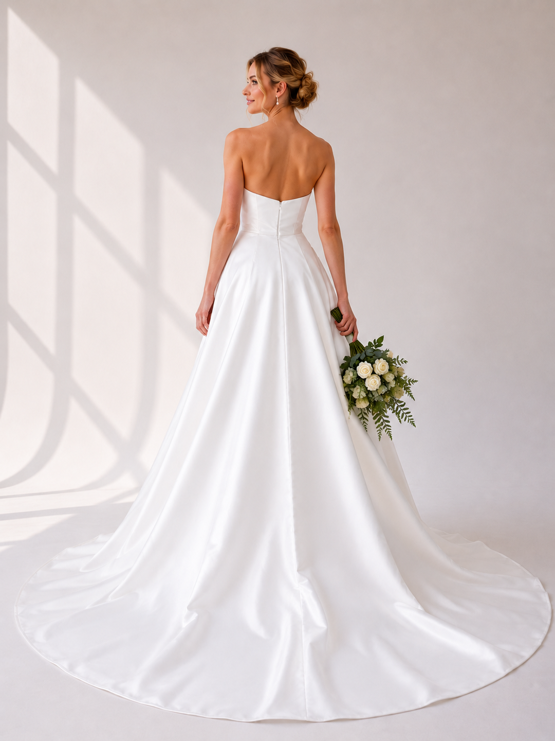 Runway 7 Bridal Gracie VS025 - Available in Vintage White in Satin