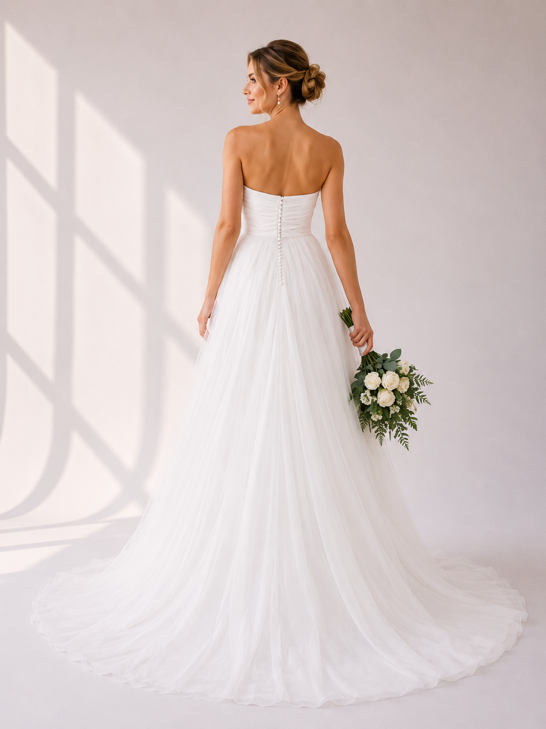 Runway 7 Bridal Tayla VS026 - Available in Vintage White in Satin & Tulle