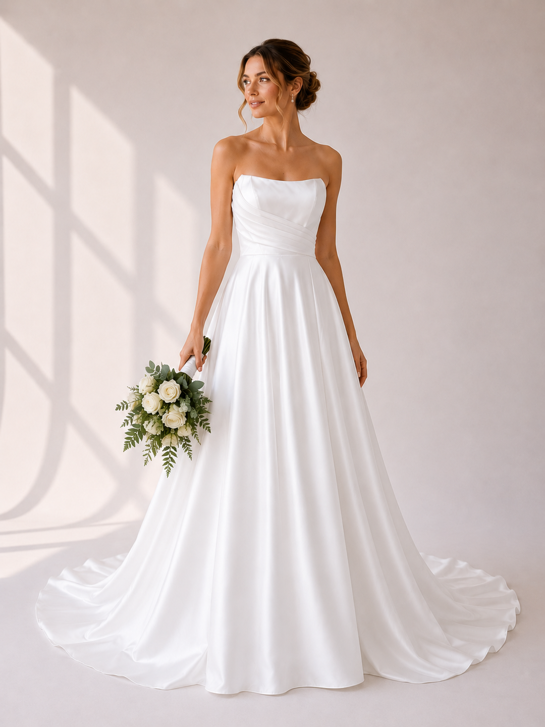 Runway 7 Bridal Beverley VS027 - Available in Vintage White in Satin