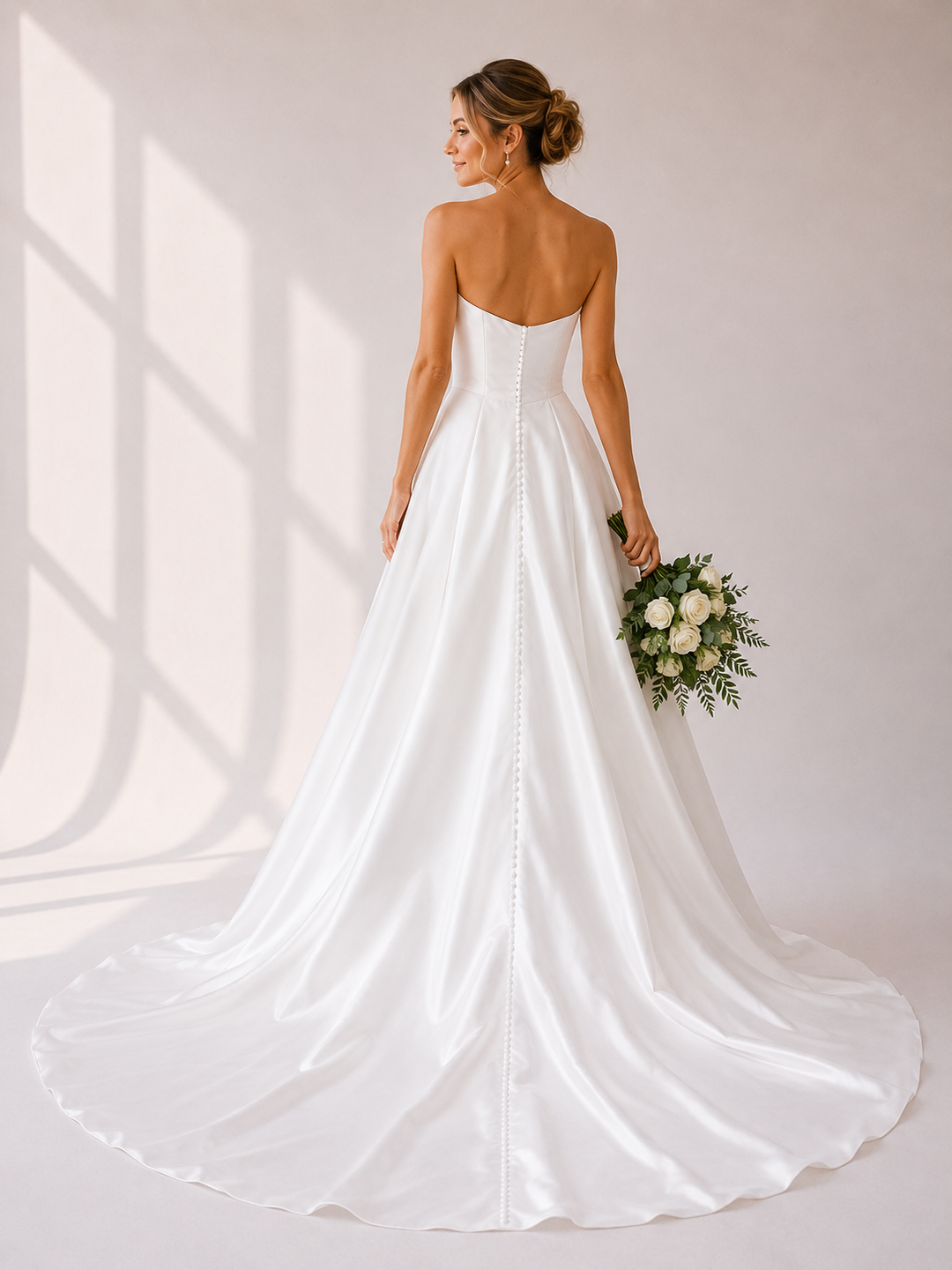 Runway 7 Bridal Beverley VS027 - Available in Vintage White in Satin