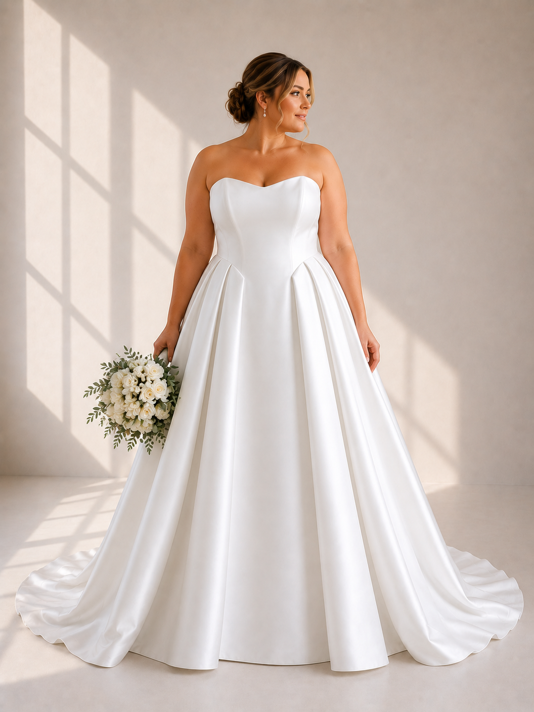 Runway 7 Bridal Madisyn VS028 - Available in Vintage White in Butter Satin