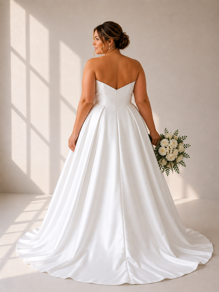 Runway 7 Bridal Madisyn VS028 - Available in Vintage White in Butter Satin