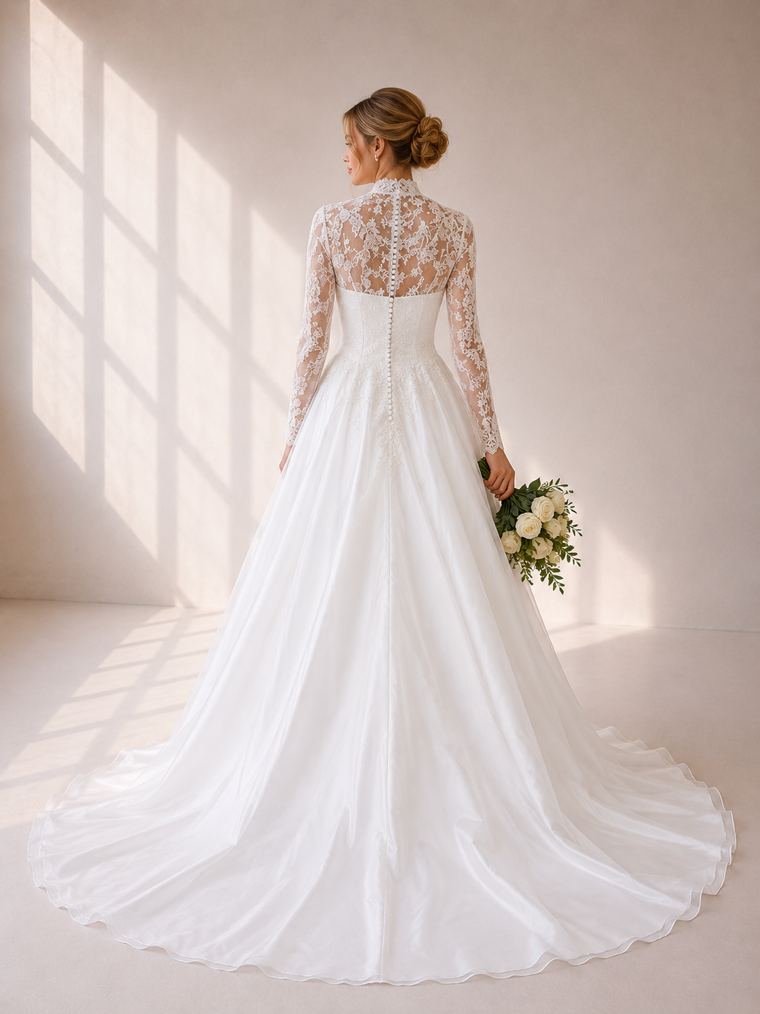 Runway 7 Bridal Michelle VS031 - Available in Vintage White in Lace & Tulle