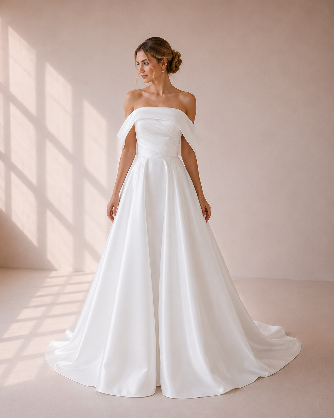 Runway 7 Bridal Gloria VS033 - Available in Vintage White in Organza
