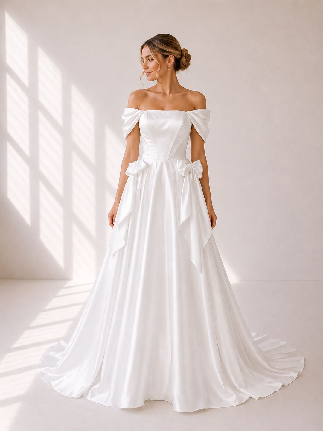 Runway 7 Bridal Sidney VS039 - Available in Vintage White in Satin