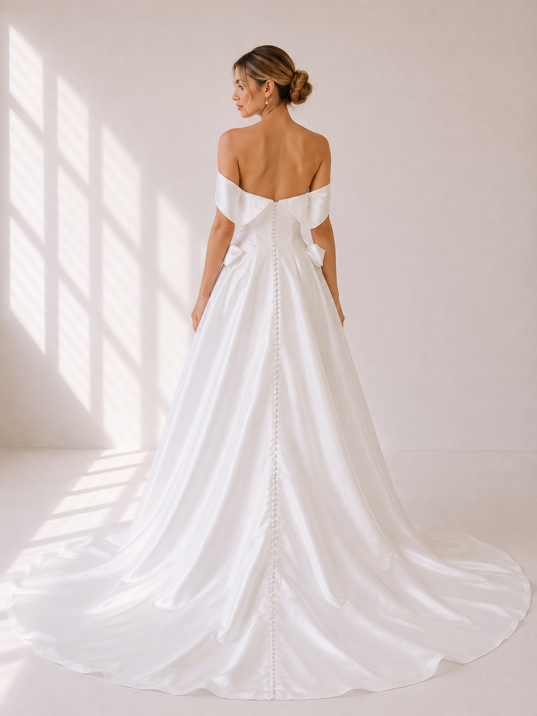 Runway 7 Bridal Sidney VS039 - Available in Vintage White in Satin