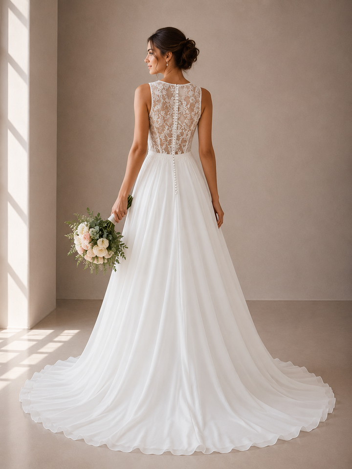 Runway 7 Bridal Zahra VS044- Available in Vintage White in Lace & Georgette