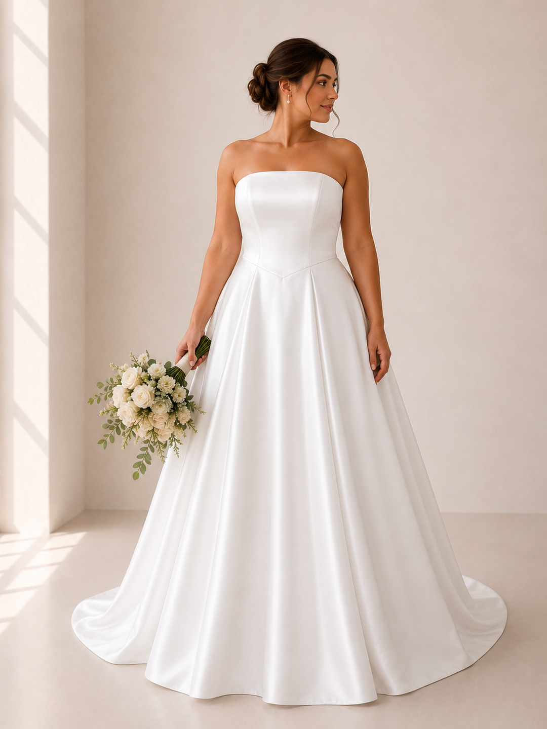 Runway 7 Bridal Fiona VS045- Available in Vintage White in Satin