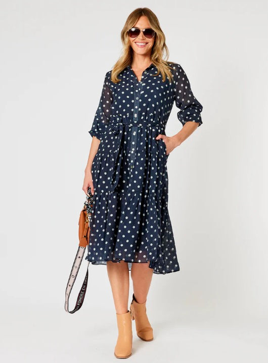 Gordon Smith Sorrento Spot Print Button Dress