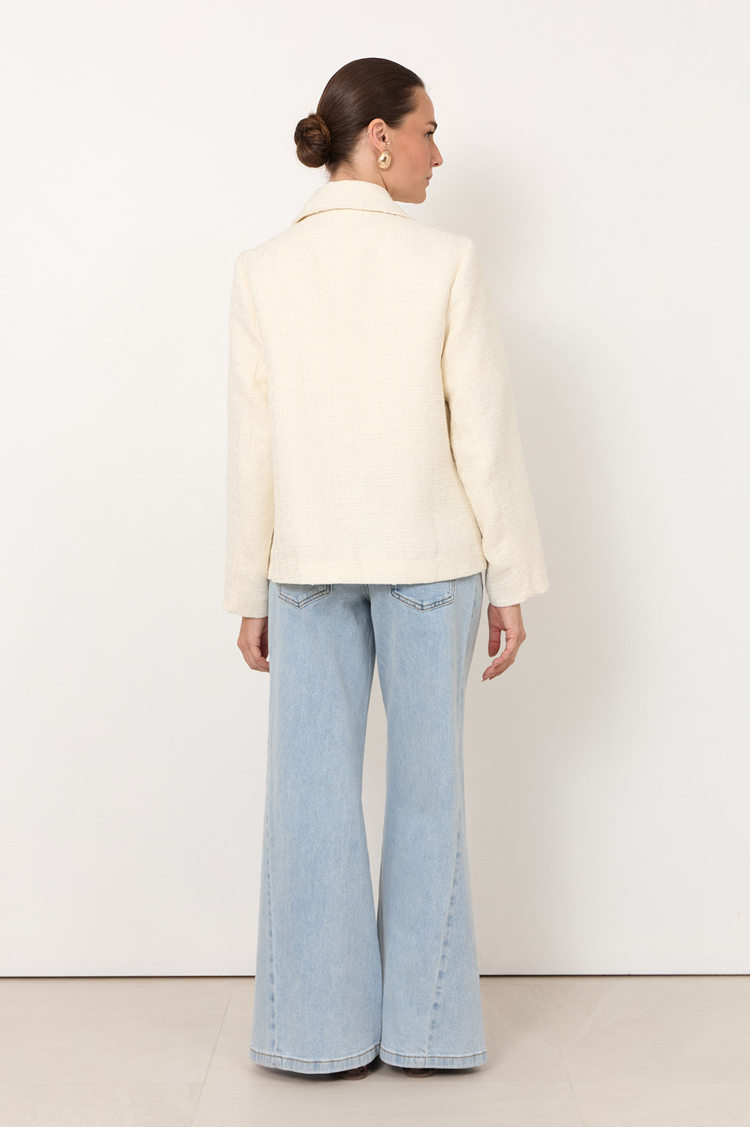Adorne Jonni Boucle Jacket in Cream