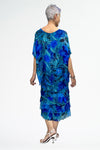 La Strada Multi Layers Dress in Multi Cobalt Floral
