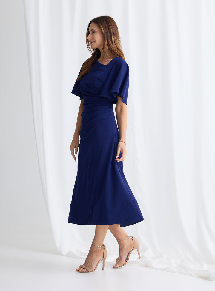 Trellis Lane Martha Midi Dress TL1196 (Available in Dusty Pink, Burgundy, Teal and Imperial Blue) (Copy)