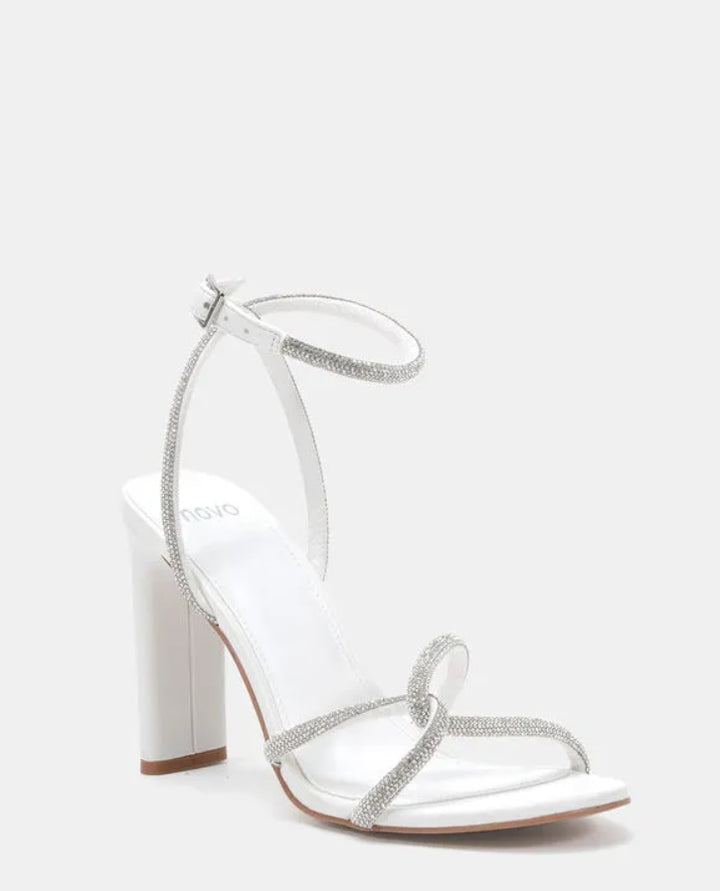 Novo Powerful White Heels