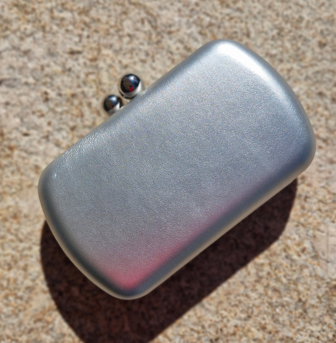 R7 Structured Clutch in Silver 265