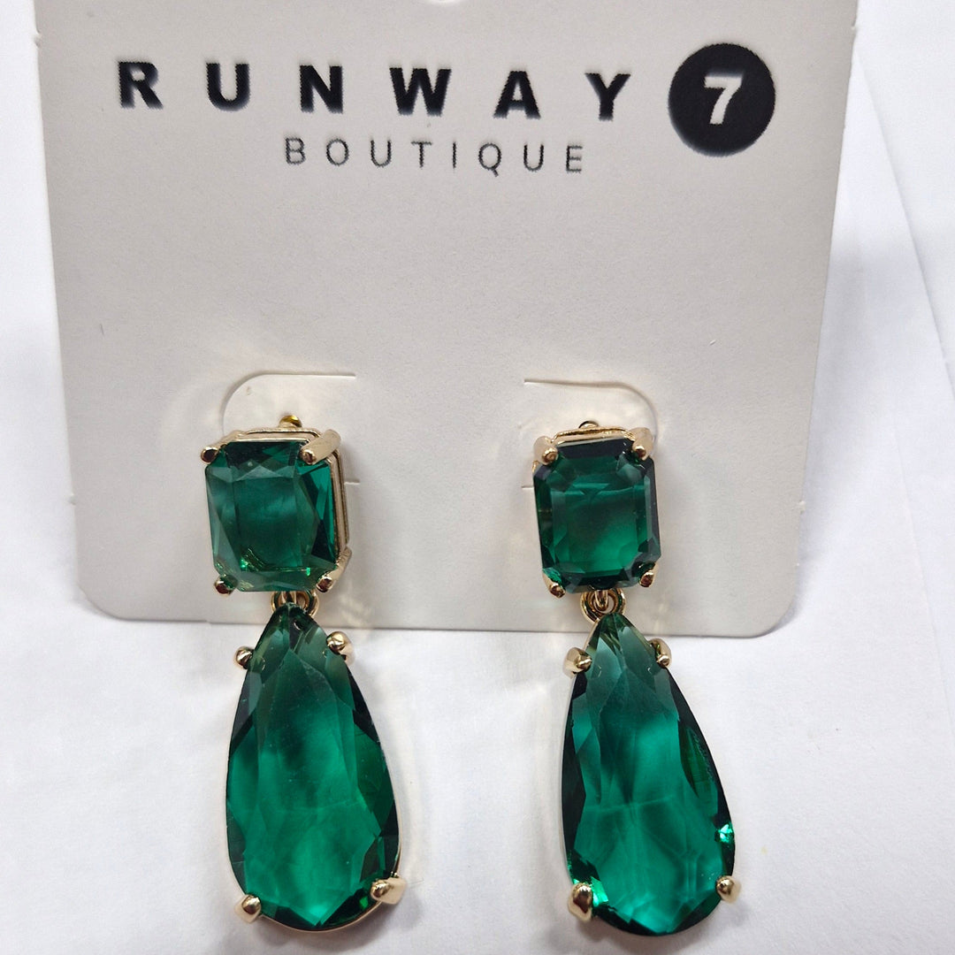 R7 Drop Earrings in Green 294