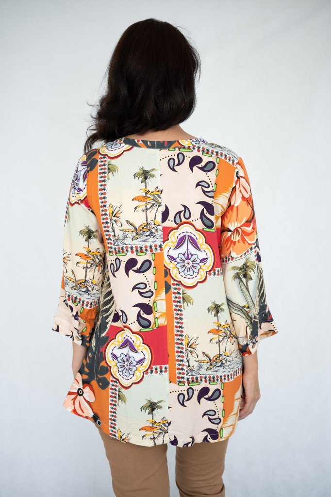 Jolie Saule Floral Block Print Shirt