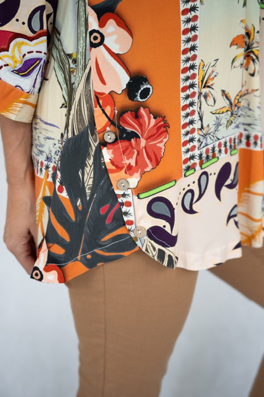 Jolie Saule Floral Block Print Shirt