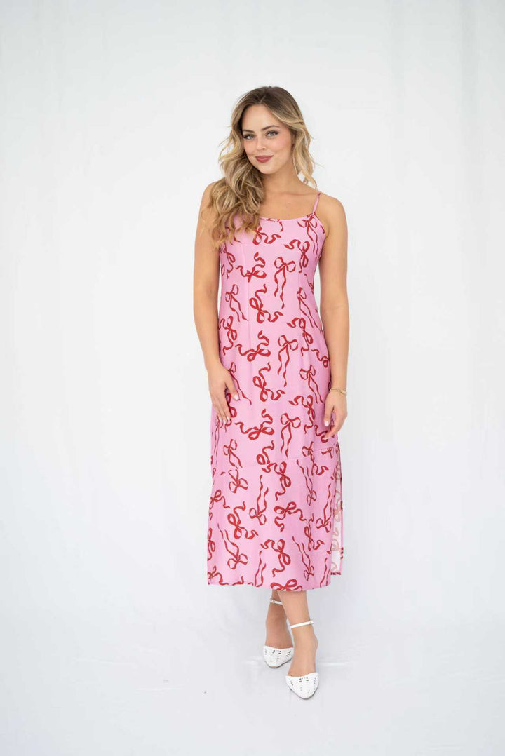 Fria Tied with a Ribbon Slip Dress