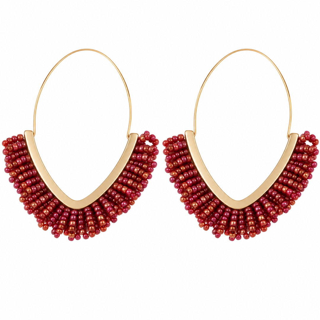 R7 Bohemian Earrings Deep Cherry 403