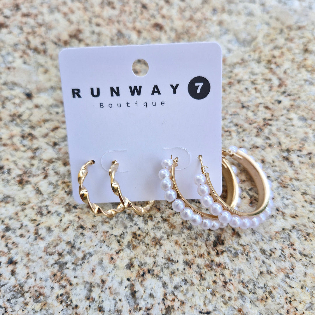 R7 Hoops Duo in Gold 558