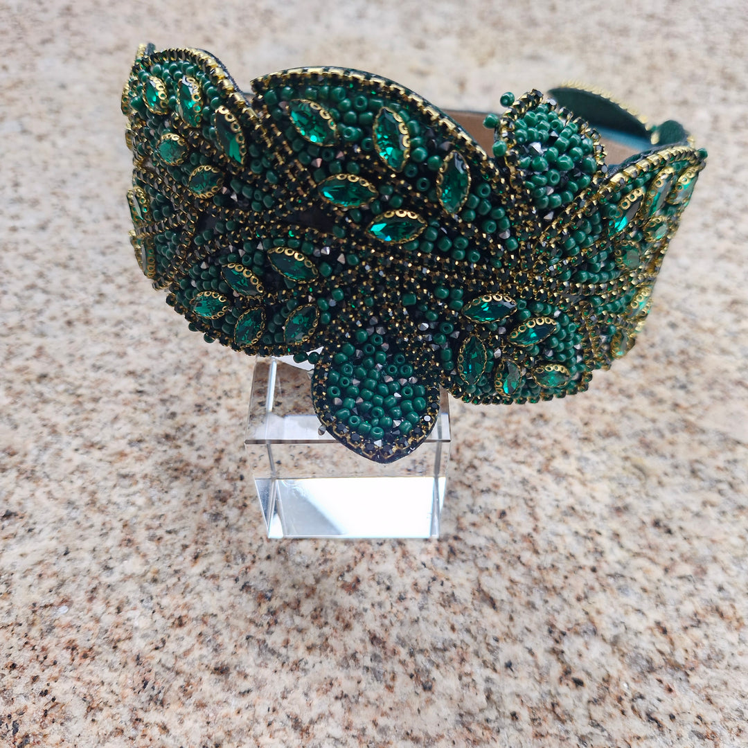R7 Jewelled Headband in Emerald 564