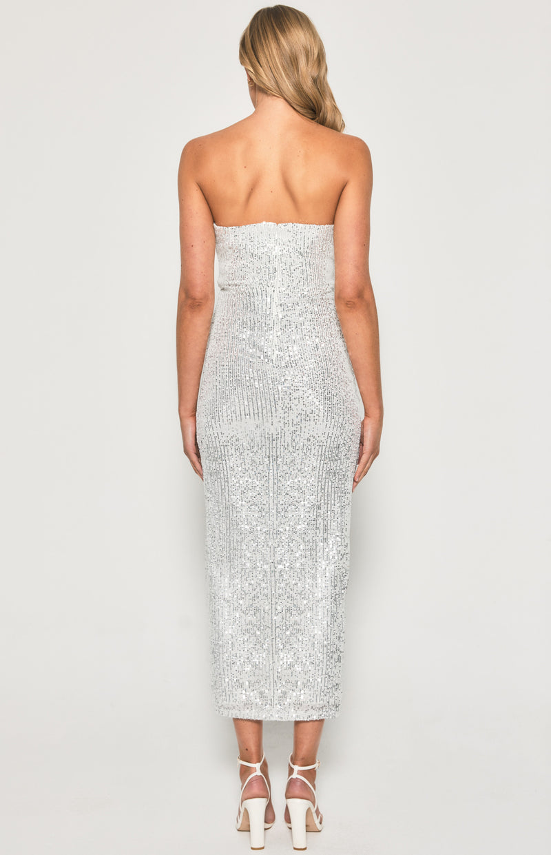 Style State Strapless Midi Sequin Dress