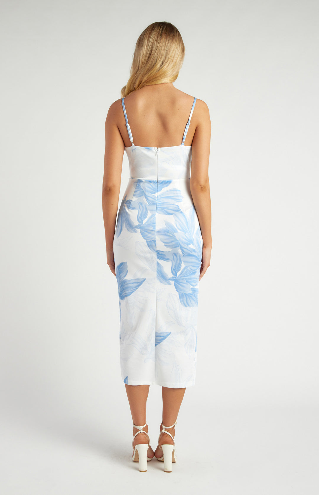 Style State Stretch Bodycon Dress in Floral Blue