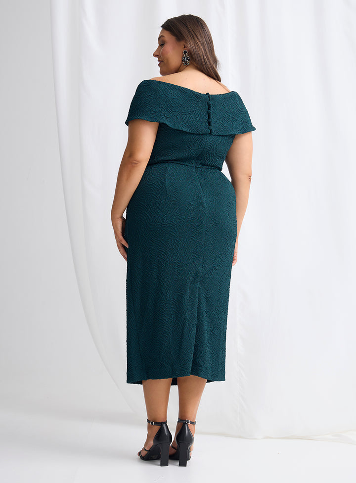 Trellis Lane Shari Midi Dress TL1157 (Available in Navy, Teal and Wine)
