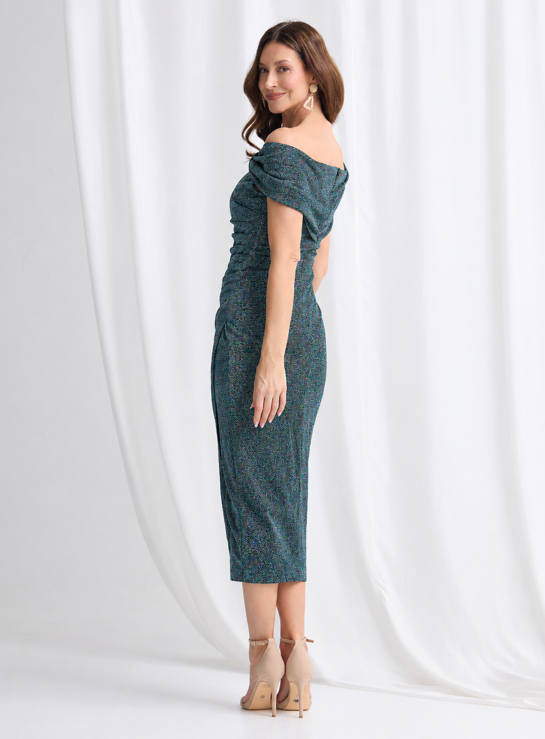Trellis Lane Sia Midi Dress TL1210 (Available in Teal)