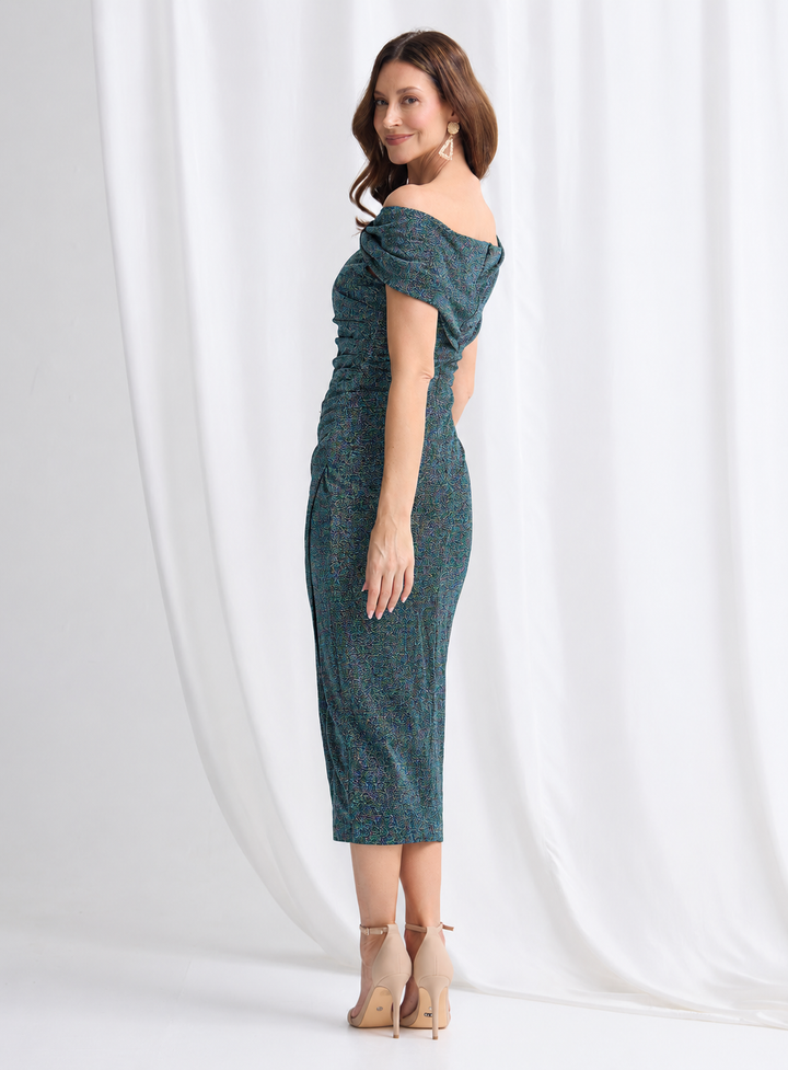 Trellis Lane Sia Midi Dress TL1210 (Available in Teal)