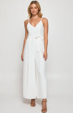 Style State Singlet Strap Jumpsuit in White
