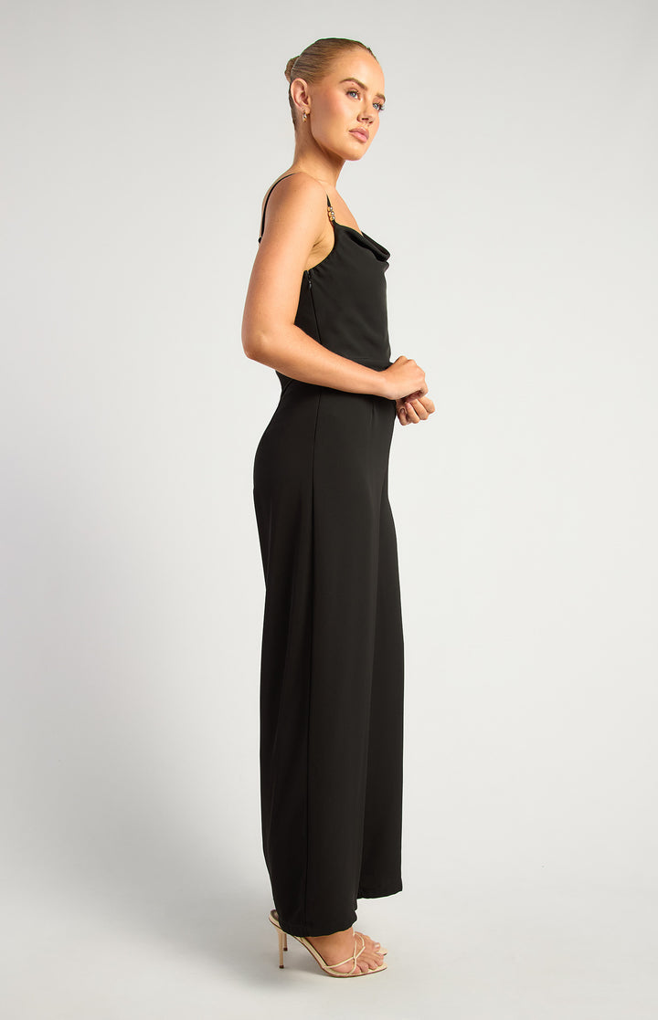 Style State Cowl Neckline Asymmetric Detail Jumpsuit