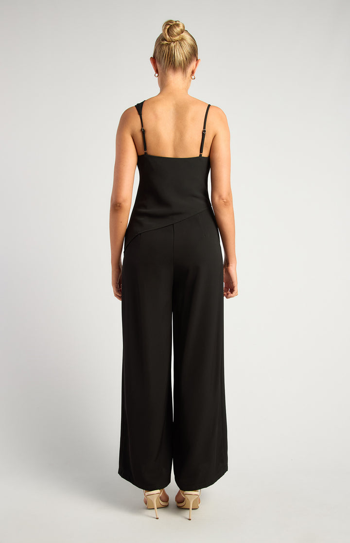 Style State Cowl Neckline Asymmetric Detail Jumpsuit