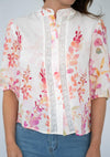 Fria Blossom Border Lace Detail Blouse