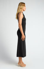 Style State Ruched Detail Racer Jersey Dress