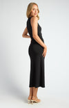 Style State Ruched Detail Racer Jersey Dress