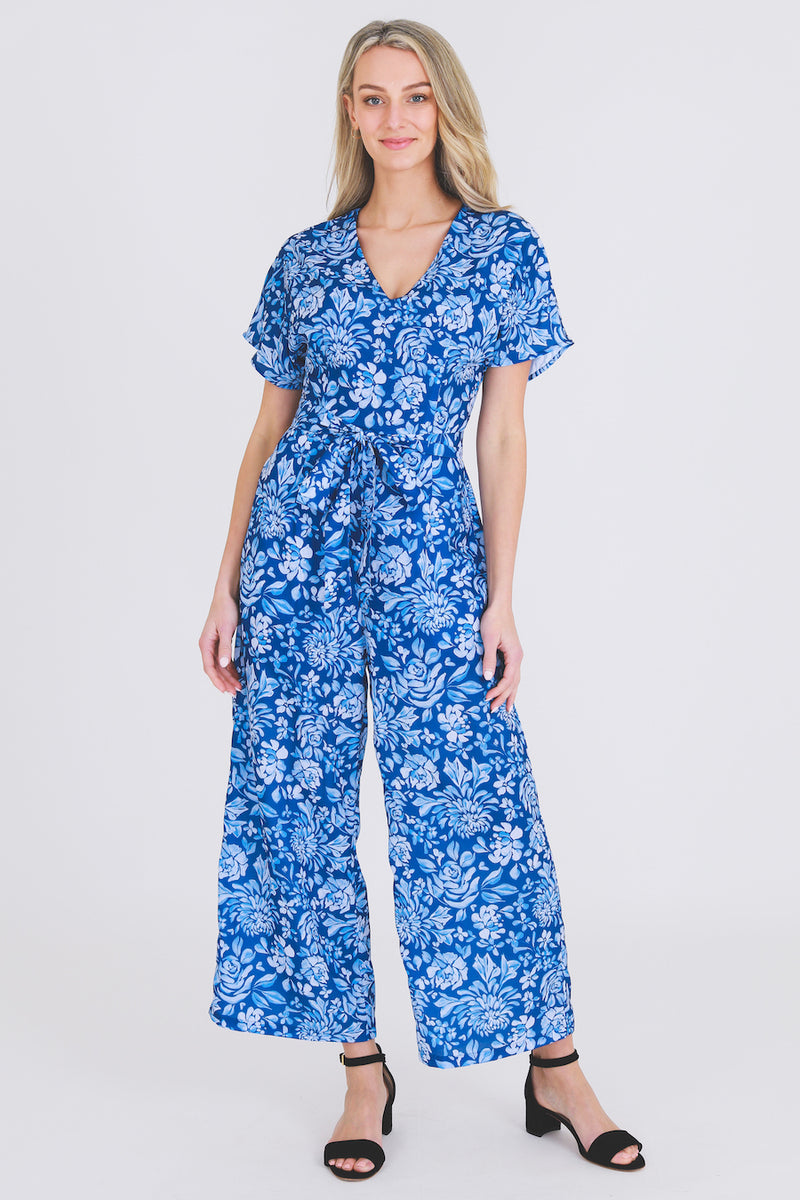 3rd Love Blue Floral Pantsuit