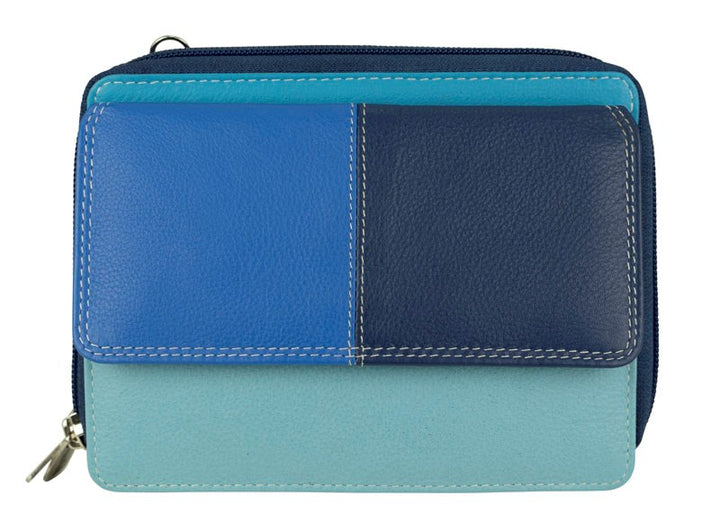 Franco Bonini- Mega Wallet Blue Multi