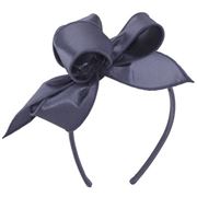 Distinctive Hats Satin Bow on headband in Navy 19400-NAV