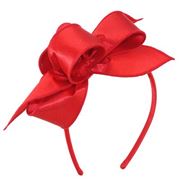 Distinctive Hats Satin Bow on headband in Red 19400-RED