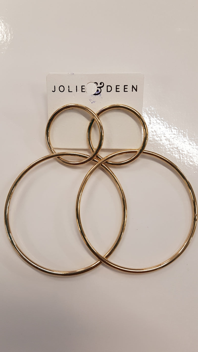Jolie & Deen double hoops. In silver, gold or rose gold