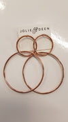 Jolie & Deen double hoops. In silver, gold or rose gold