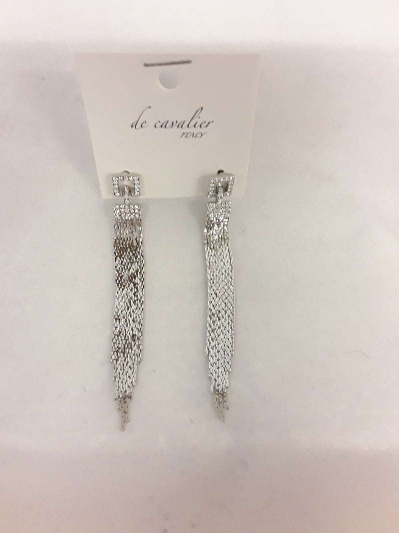 De Cavalier silver tassle drop earrings 954