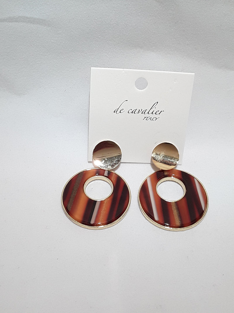 De Cavalier orange and gold earrings 276