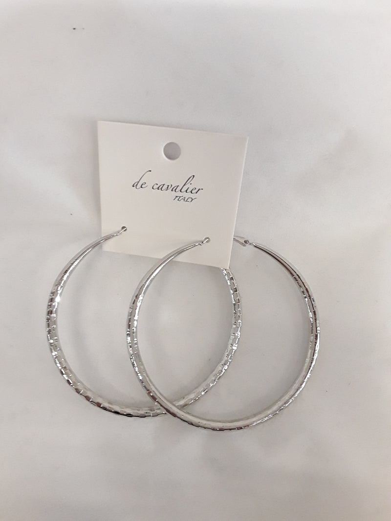 De Cavalier silver hoop earrings 529
