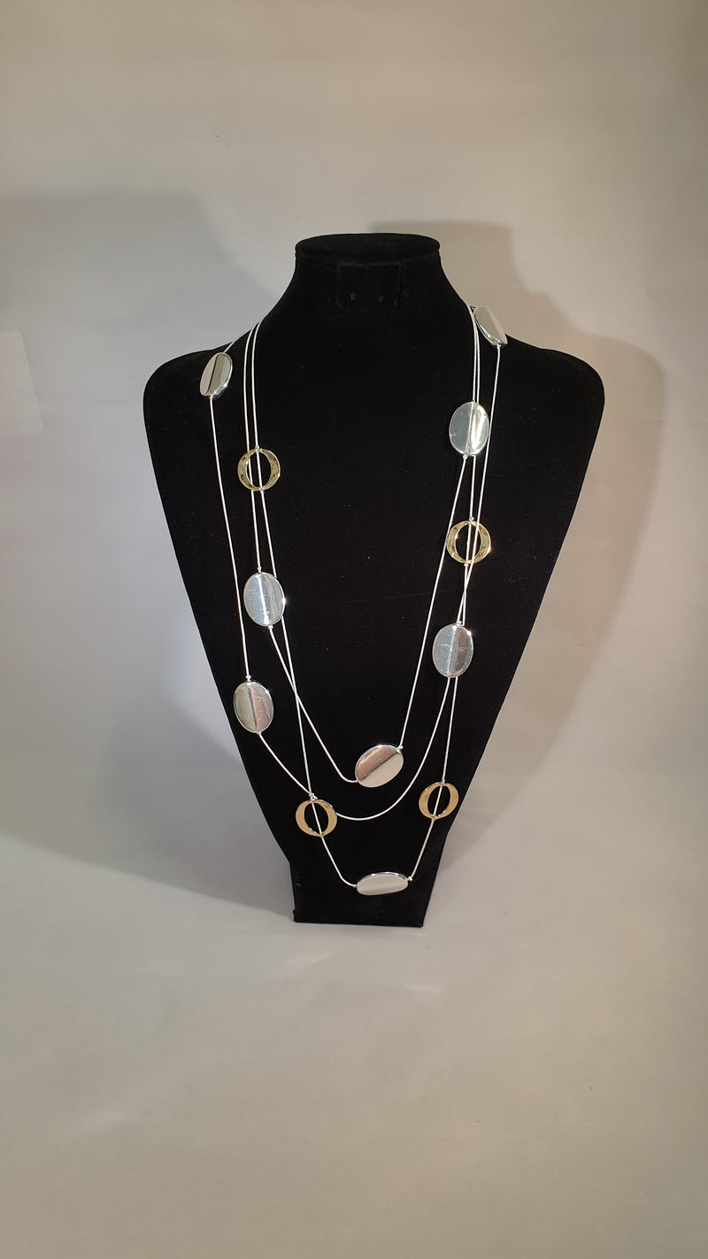 Stellar Rose Silver and gold necklace 64087