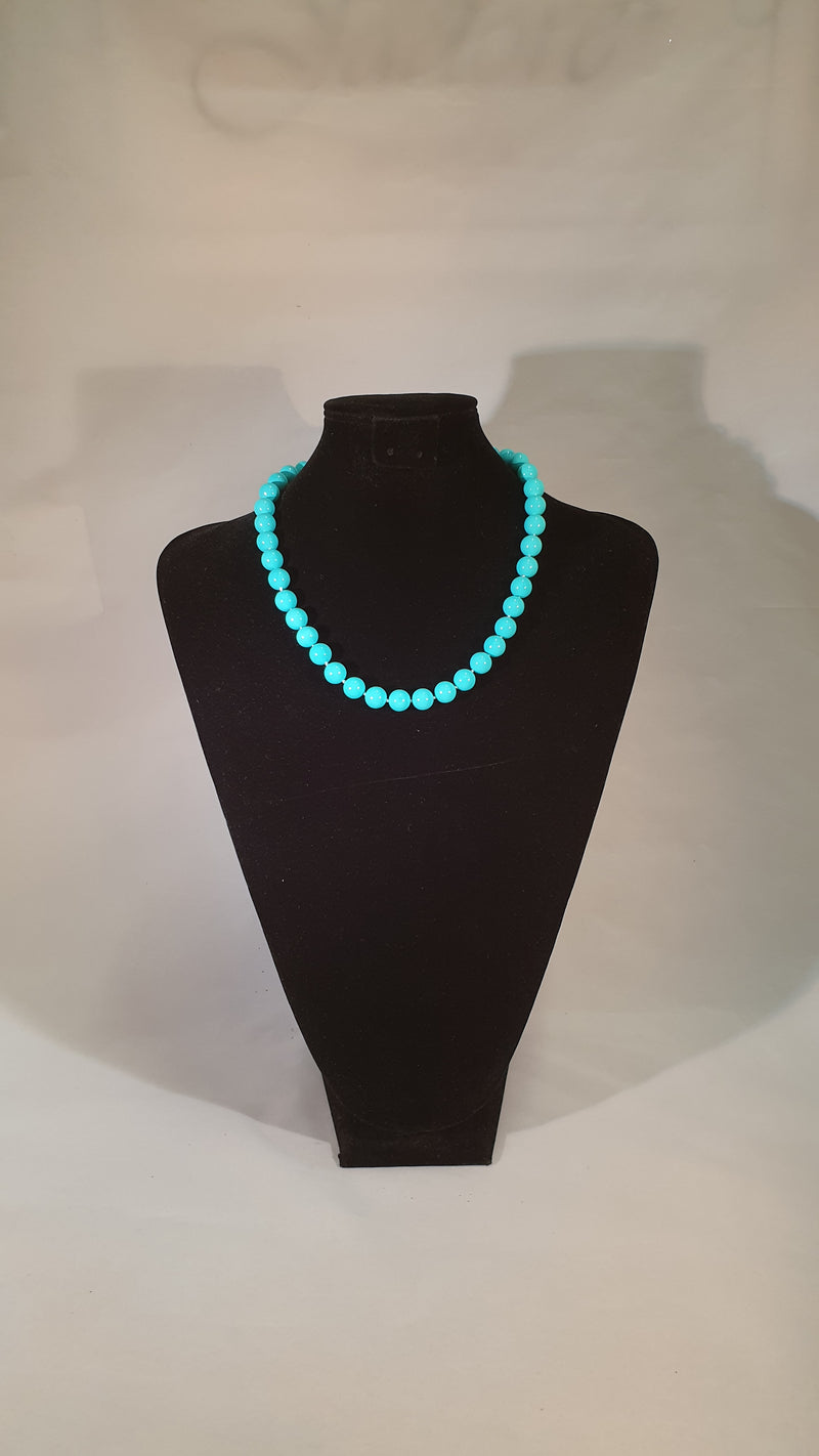 Stellar Rose bead necklace in Aqua 48048