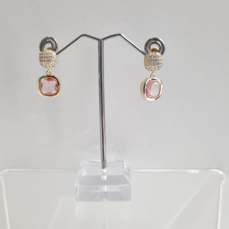 De Cavalier Diamante and Pink drop earrings 721