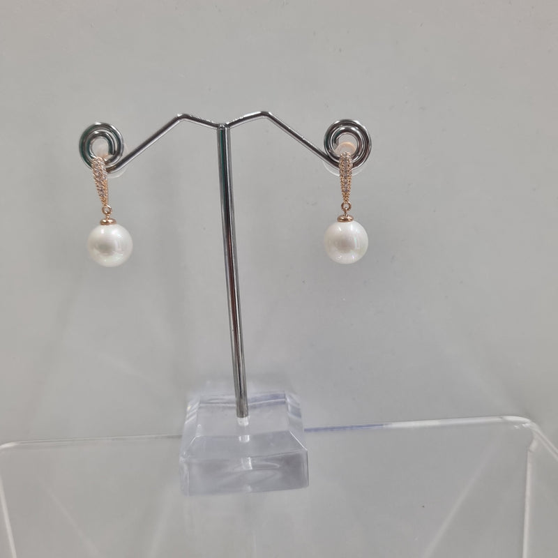 De Cavalier Rose Gold & Pearl earrings 002